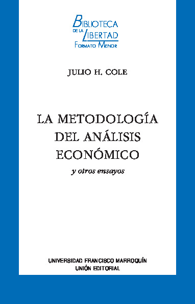 LA METODOLOGÍA DEL ANÁLISIS ECONÓMICO - VOL. 7