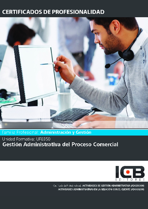 Uf0350: Gestión Administrativa del Proceso Comercial