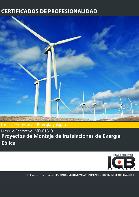 Mf0615_3: Proyectos de Montaje de Instalaciones de Energía Eólica