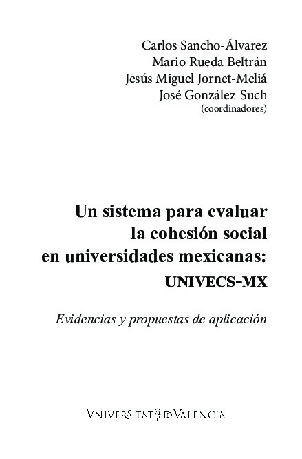 Un sistema para evaluar la cohesión social en universidades mexicanas: UNIVECS-MX