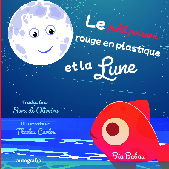 Le petit poisson rouge en plastique et la lune